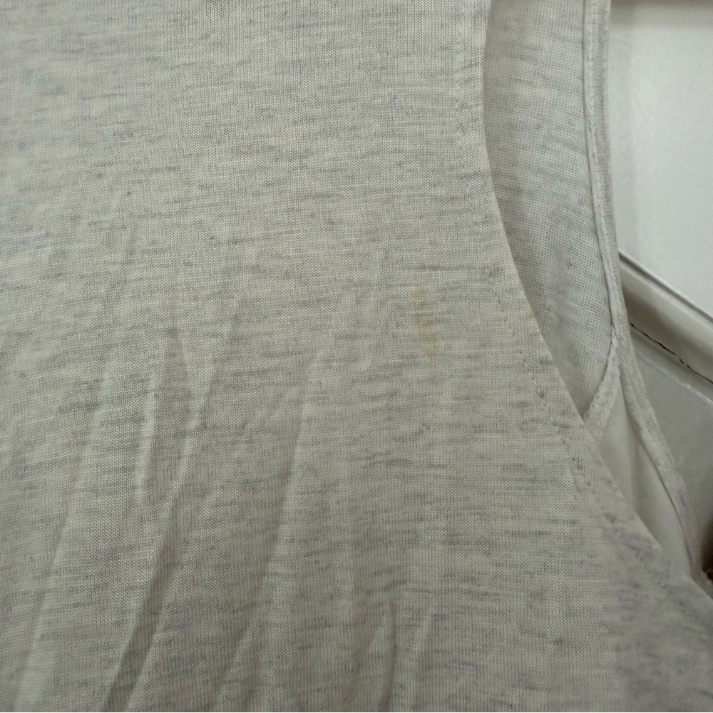GAP Sleeveless Midi Dress in Heather Gray and Cream - Picture 4 of 8